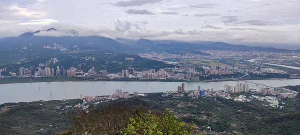 Tamsui Floden Och Guanyin Berget New Taipei City Taiwan — Stockfoto