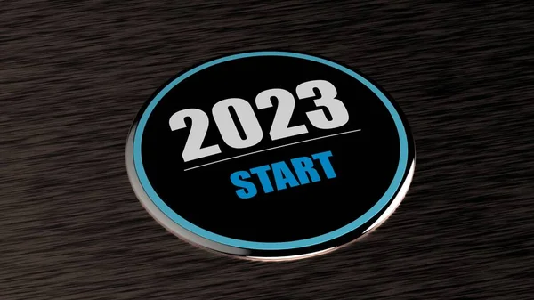 Renderizado 2023 Año Inicio Btn — Foto de Stock