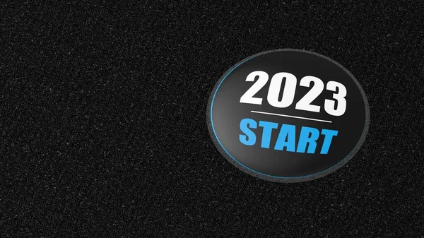 Vykreslování Začátku Roku 2023 Btn — Stock fotografie