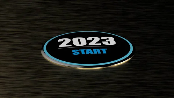 Rendering 2023 Year Start Btn — Stock Photo, Image