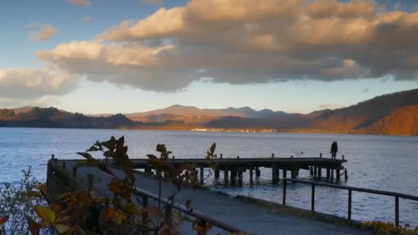 Lago Towada Nella Bella Stagione Autunnale Nel Parco Nazionale Towada — Video Stock