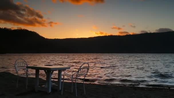 Jezioro Towada Pięknym Sezonie Jesiennym Parku Narodowym Towada Hachimantai Aomori — Wideo stockowe