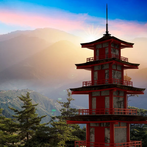 Rendering Nice Temple Beautiful Background — Stockfoto