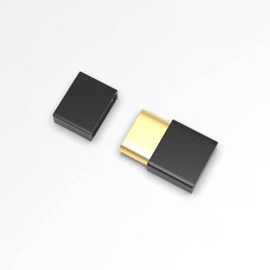 3d biçimlendirme USB çubuğu beyaz arkaplanda izole edildi