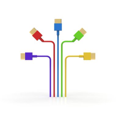 USB kablo görüntüleme ICON temiz arkaplan izole