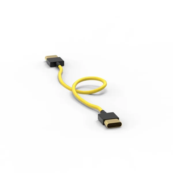 Återgivning Usb Kabel Icon Isolerad Med Klar Bakgrund — Stockfoto