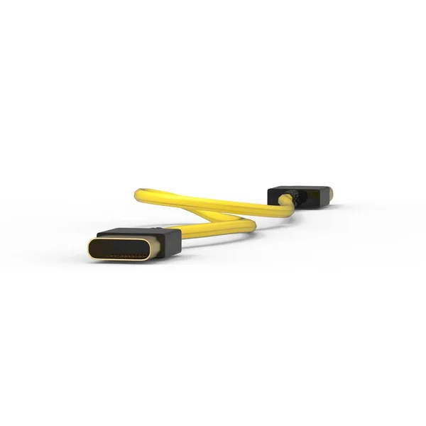 Renderizado Cable Usb Icon Aislado Con Fondo Claro — Foto de Stock