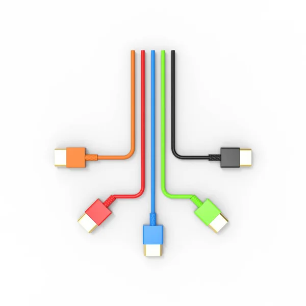 Rendering Usb Cable Icon Isolated Clear Background — Stock Photo, Image