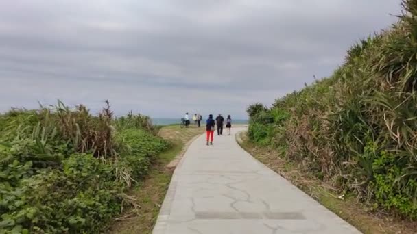 Laomei Green Stone Trough Trova Nel Distretto Shimen Sulla Costa — Video Stock