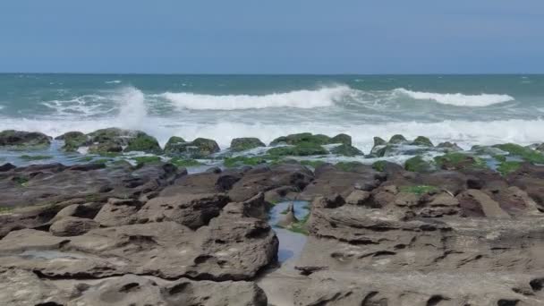 Laomei Green Stone Trough Trova Nel Distretto Shimen Sulla Costa — Video Stock