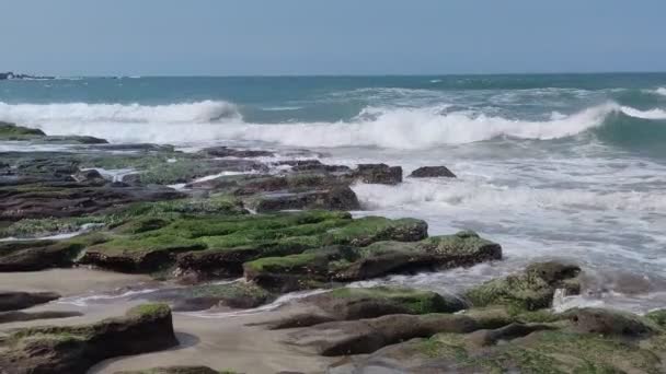 Laomei Green Stone Trough Trova Nel Distretto Shimen Sulla Costa — Video Stock