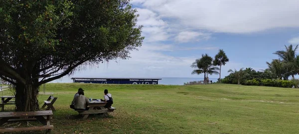 Café Del Cabo Taitung Con Vistas Hermosa Costa Taitung Taiwán —  Fotos de Stock