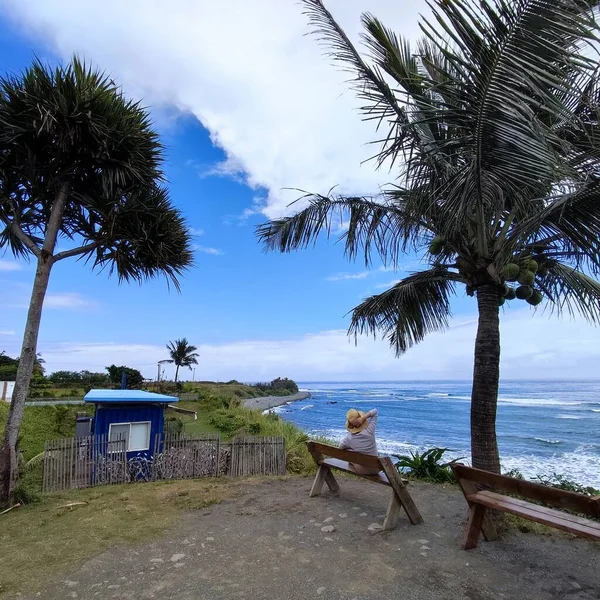 Der Cape Coffee Taitung Mit Blick Auf Die Wunderschöne Küste — Stockfoto