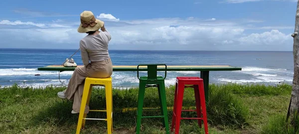 Dulan Sea Viewing Platform Taitung Cieszyć Się Piękną Linią Brzegową — Zdjęcie stockowe