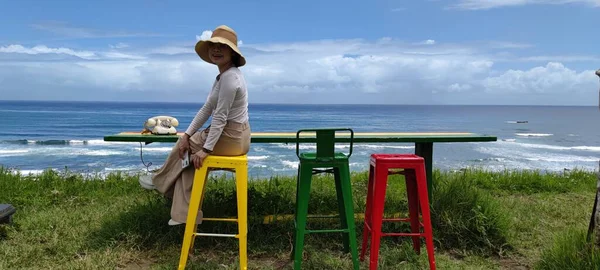 Plataforma Observación Del Mar Dulan Taitung Disfrute Hermosa Costa Taitung — Foto de Stock
