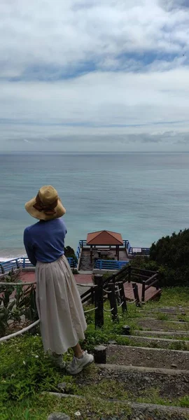 Nantian Observation Deck Taitung Enjoy Beautiful Coastline Taitung — стоковое фото