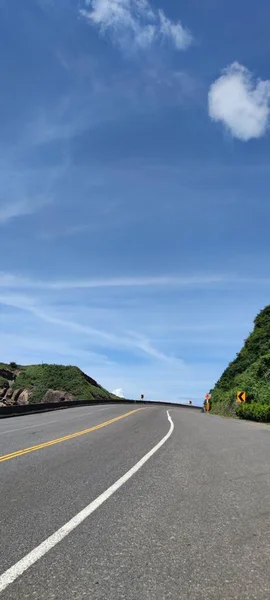 Northern Coastal Highway, New Taipei City - Jul 27, 2022 : Because the north coast is located at the cut-in surface of the northeast monsoon, it has been subjected to wind and sea erosion over the years, forming a variety of special landforms such as