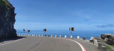 Peony Township, Pingtung County - 9 Temmuz 2022: Kenting, Xuhai Tayvan 'ın güneyinde güzel manzara, Xuhai, Kending, Pingtung County