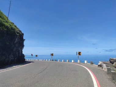 Peony Township, Pingtung County - 9 Temmuz 2022: Kenting, Xuhai Tayvan 'ın güneyinde güzel manzara, Xuhai, Kending, Pingtung County