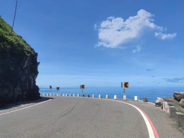 Peony Township, Pingtung County - 9 Temmuz 2022: Kenting, Xuhai Tayvan 'ın güneyinde güzel manzara, Xuhai, Kending, Pingtung County