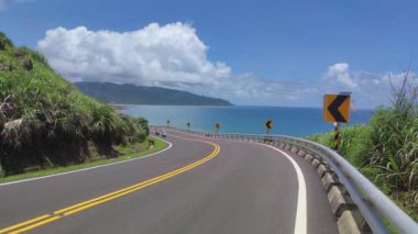 Peony Township, Pingtung County - 9 Temmuz 2022: Kenting, Xuhai Tayvan 'ın güneyinde güzel manzara, Xuhai, Kending, Pingtung County