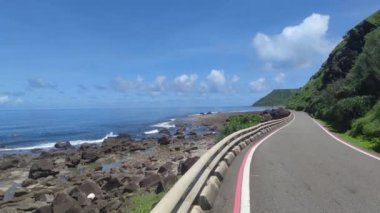 Peony Township, Pingtung County - 9 Temmuz 2022: Kenting, Xuhai Tayvan 'ın güneyinde güzel manzara, Xuhai, Kending, Pingtung County