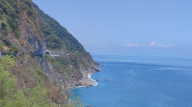 Suhua Highway, Yilan - Aug 29, 2022 : Chingshui Ocean cliffs are the highest coastal cliffs in Taiwan