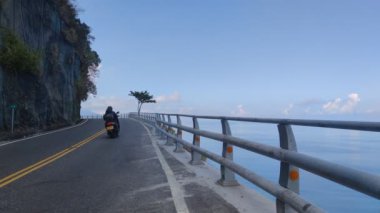 Suhua Highway, Yilan - Aug 29, 2022 : Chingshui Ocean cliffs are the highest coastal cliffs in Taiwan