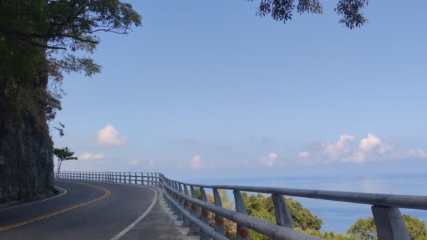 Suhua Highway Yilan Aug 2022 Chingshui Ocean Cliffs Highest Coastal — ストック動画