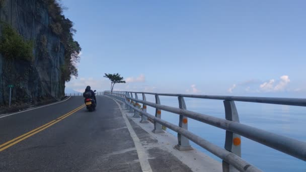Suhua Highway Yilan Aug 2022 Chingshui Ocean Cliffs Highest Coastal — Vídeo de stock