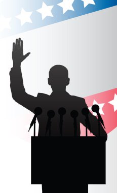 speech of presidential candidate clipart
