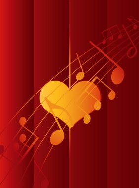 St.Valentine's music clipart