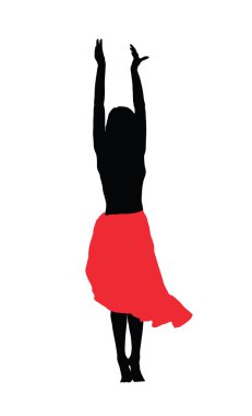 Beyaz tenli kadın dansçı.