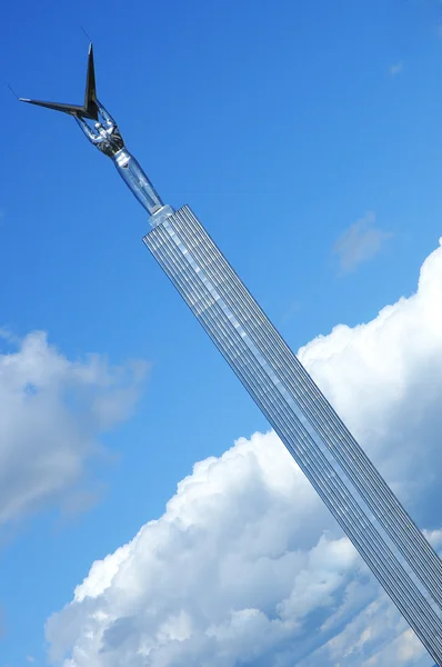 Memorial para astronautas e panfletos em Samara Rússia — Fotografia de Stock