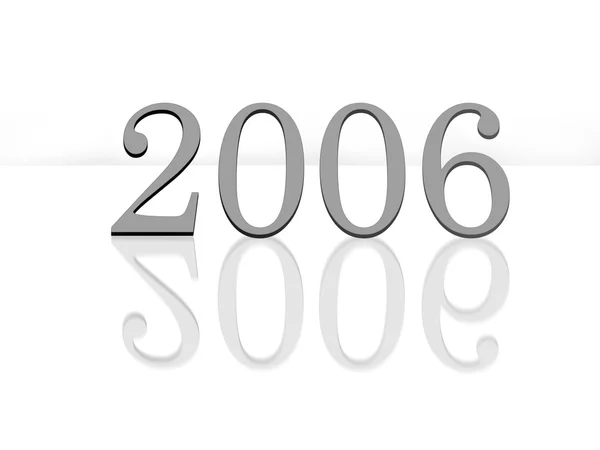 Yansıması ile yeni yıl 2006 — Stok fotoğraf