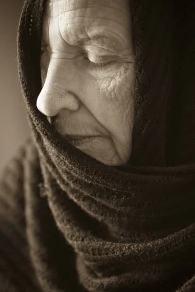 Sadness old age — Stock Photo, Image