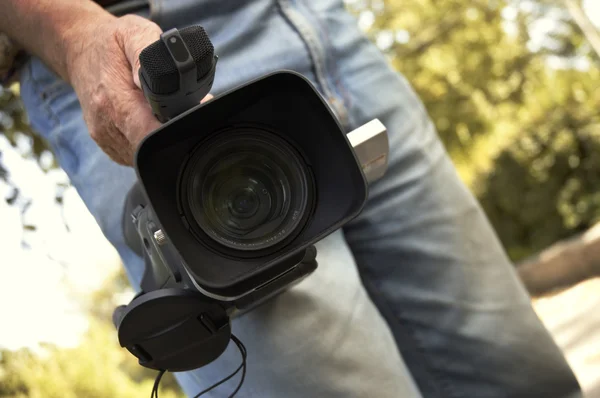 Videoaufnahmen (spezielles Foto fx, Fokus poit auf die Linse) — Stockfoto