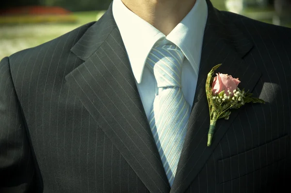 Cravatta del fidanzato in primo piano (foto speciale fx ) — Foto Stock