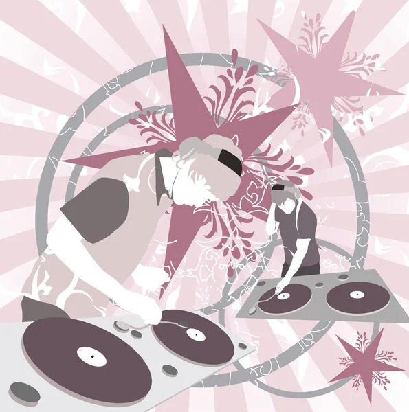 Illustrated DJ — Stock Photo, Image