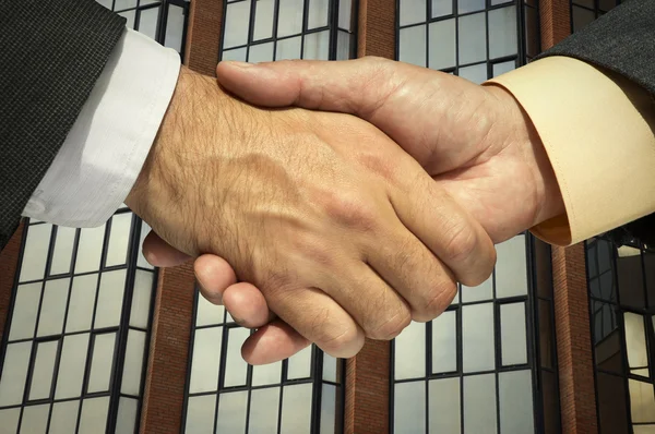 Two businessmen shaking hands — Stock Photo, Image