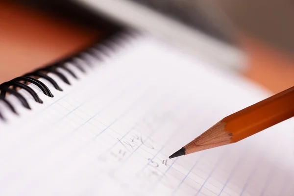 Do math homework in pen