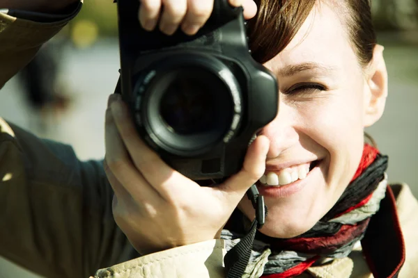 Happy photographer — Stock Photo, Image