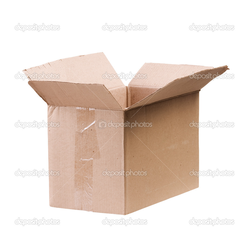 open cardboard box