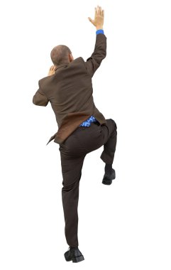 Beyaz arka planda izole iş adamı