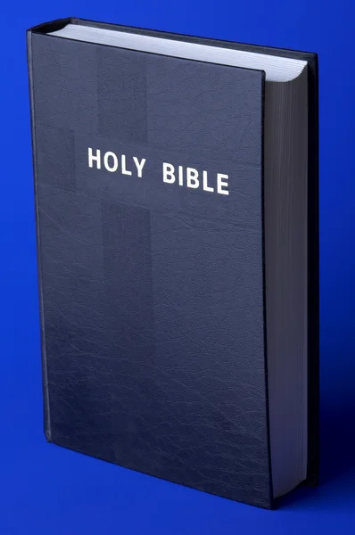 Holy Bible on the blue background — Stock Photo, Image