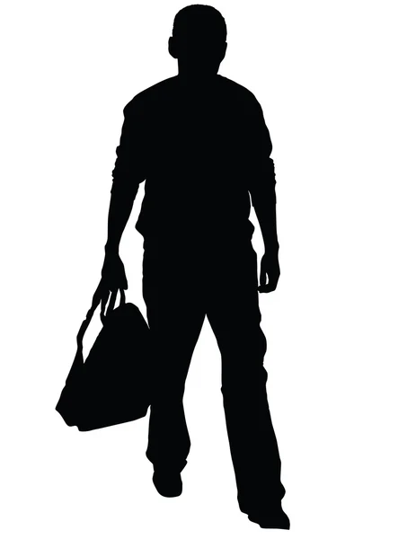 Man with rucksack — Stock Photo, Image