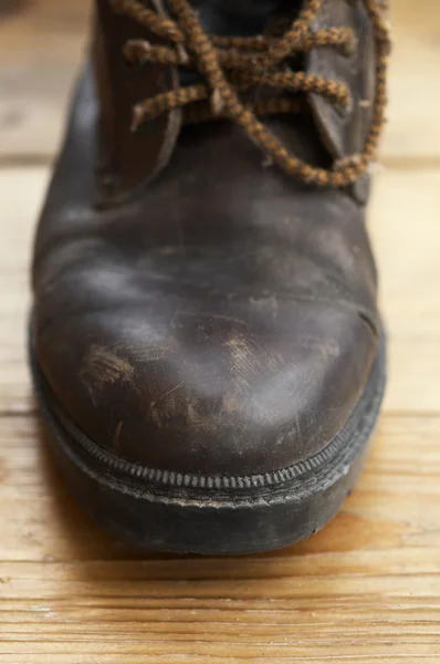 Old shoe in close up — Stock Photo, Image