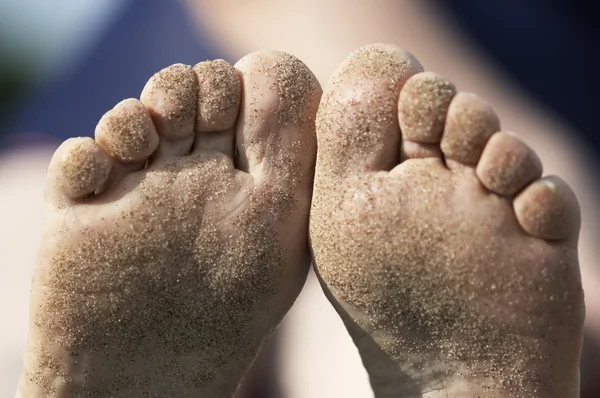 Sand on the foots — Stock Photo, Image