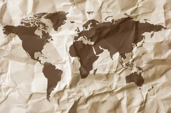 Papierhintergrund mit Karte — Stockfoto