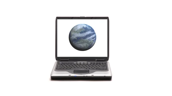 Laptop fehér háttér — Stock Fotó